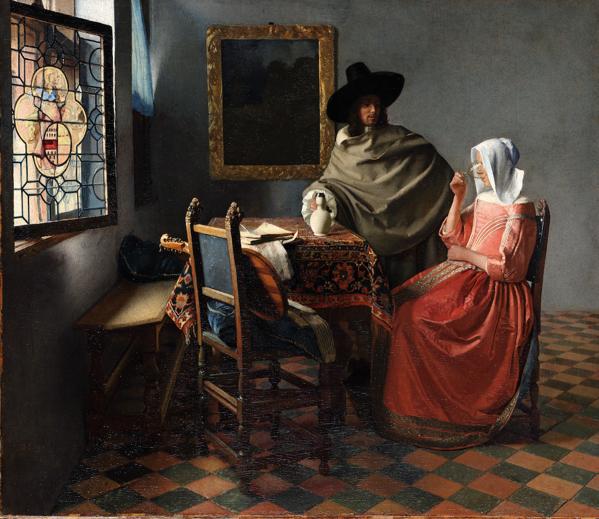 Het Glas Wijn Edited Vermeer 